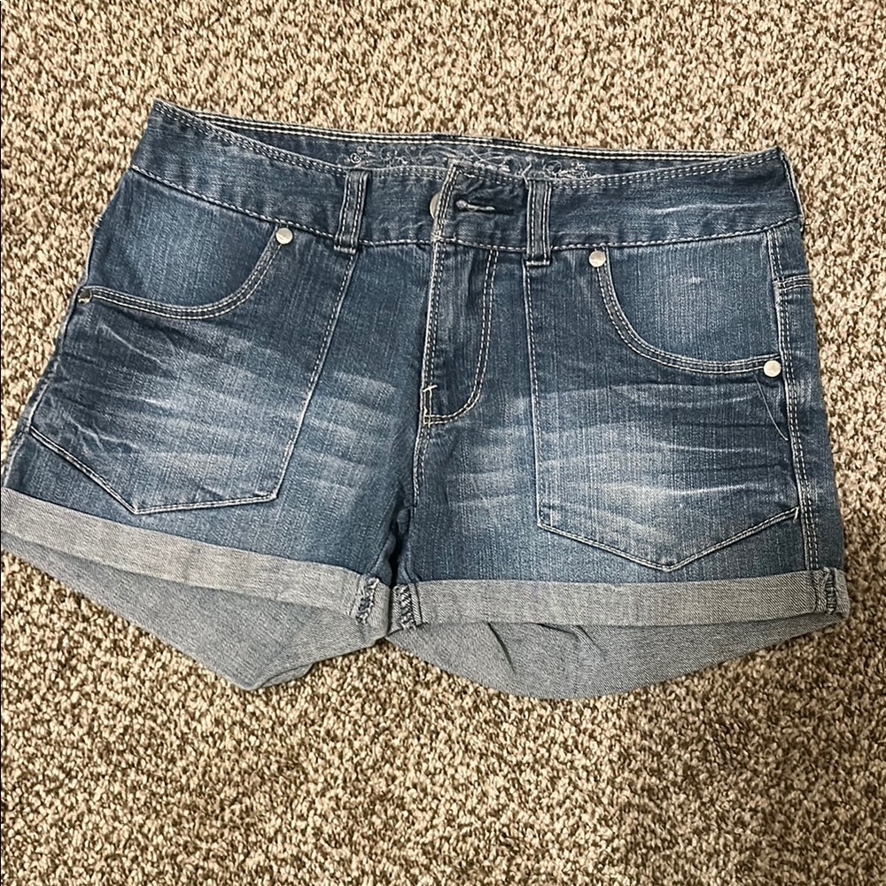 Express Dark Blue Jean Shorts